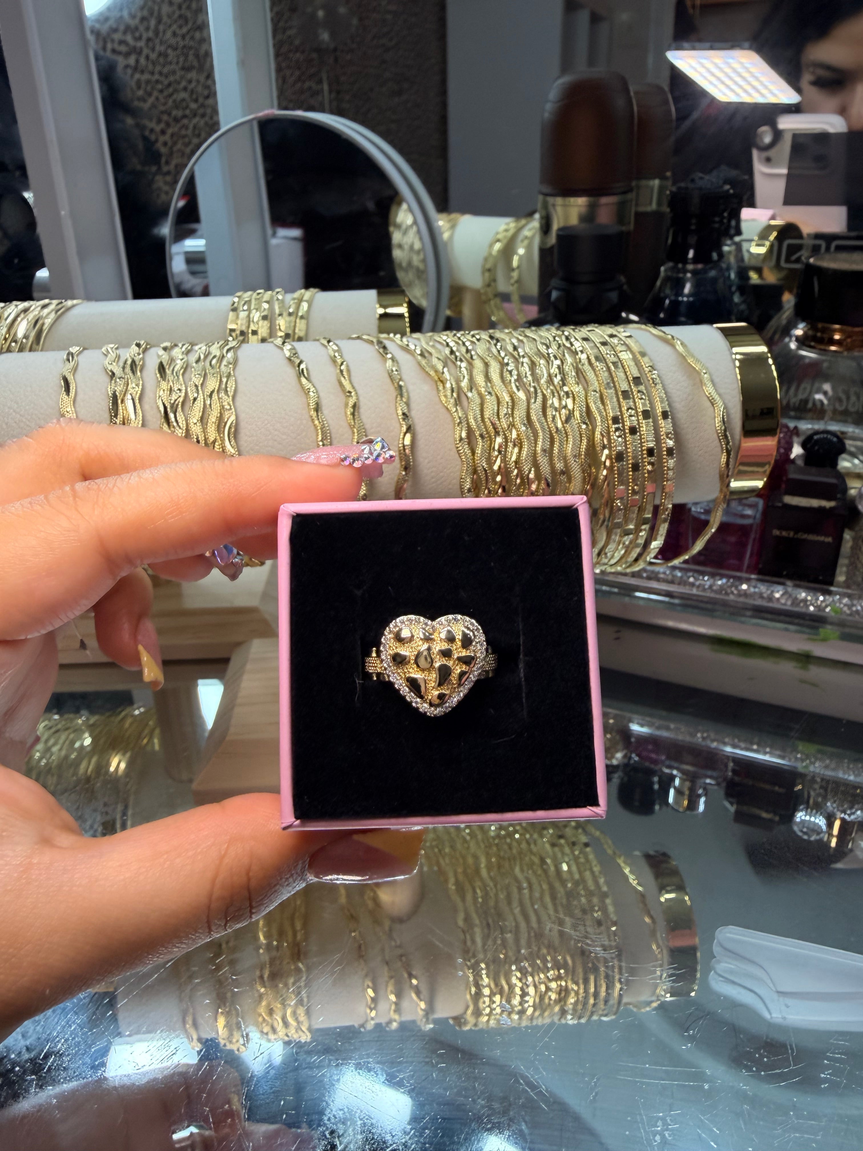 HEART NUGGET ROLEX RING