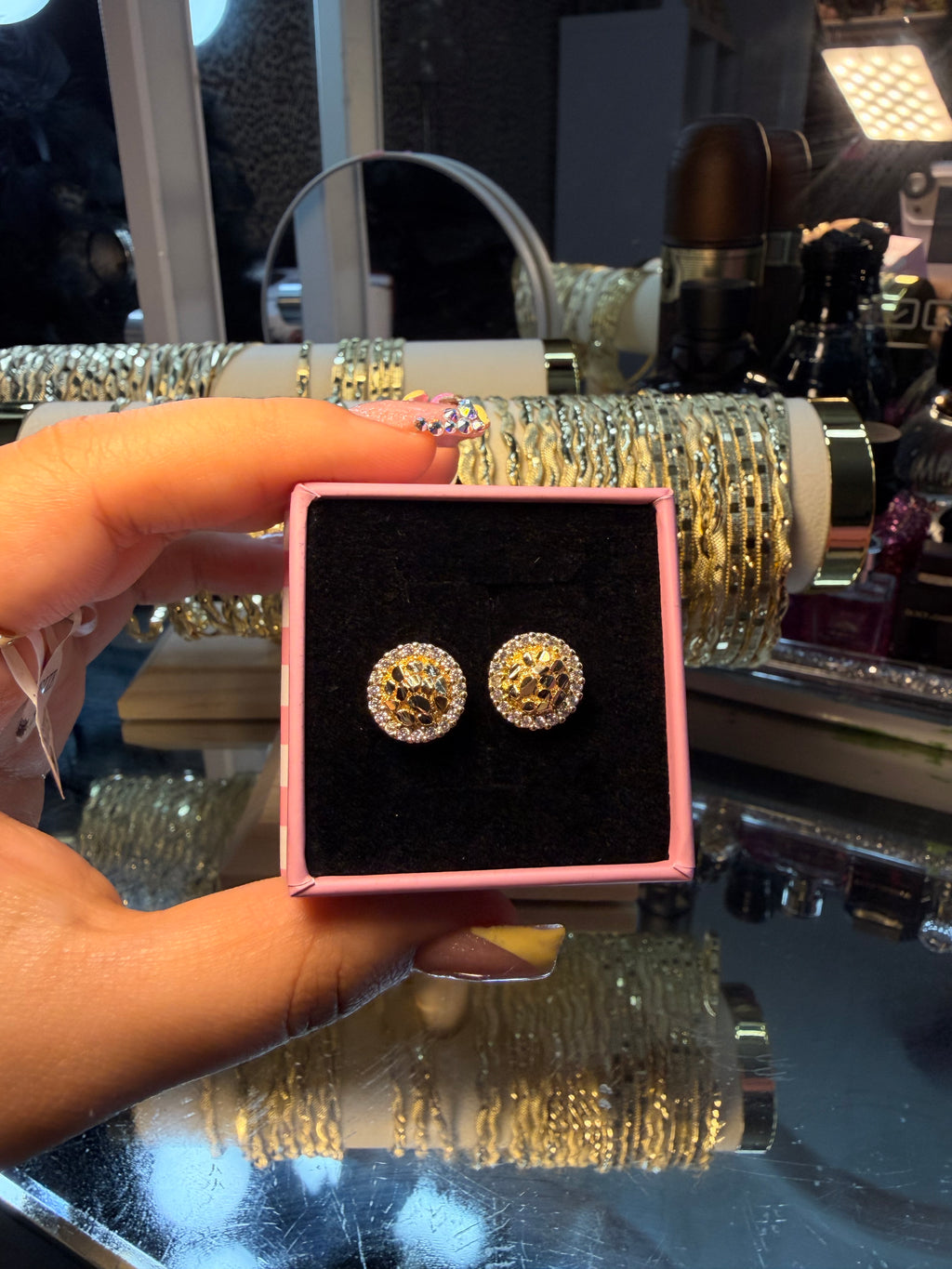 HALO NUGGET EARRINGS