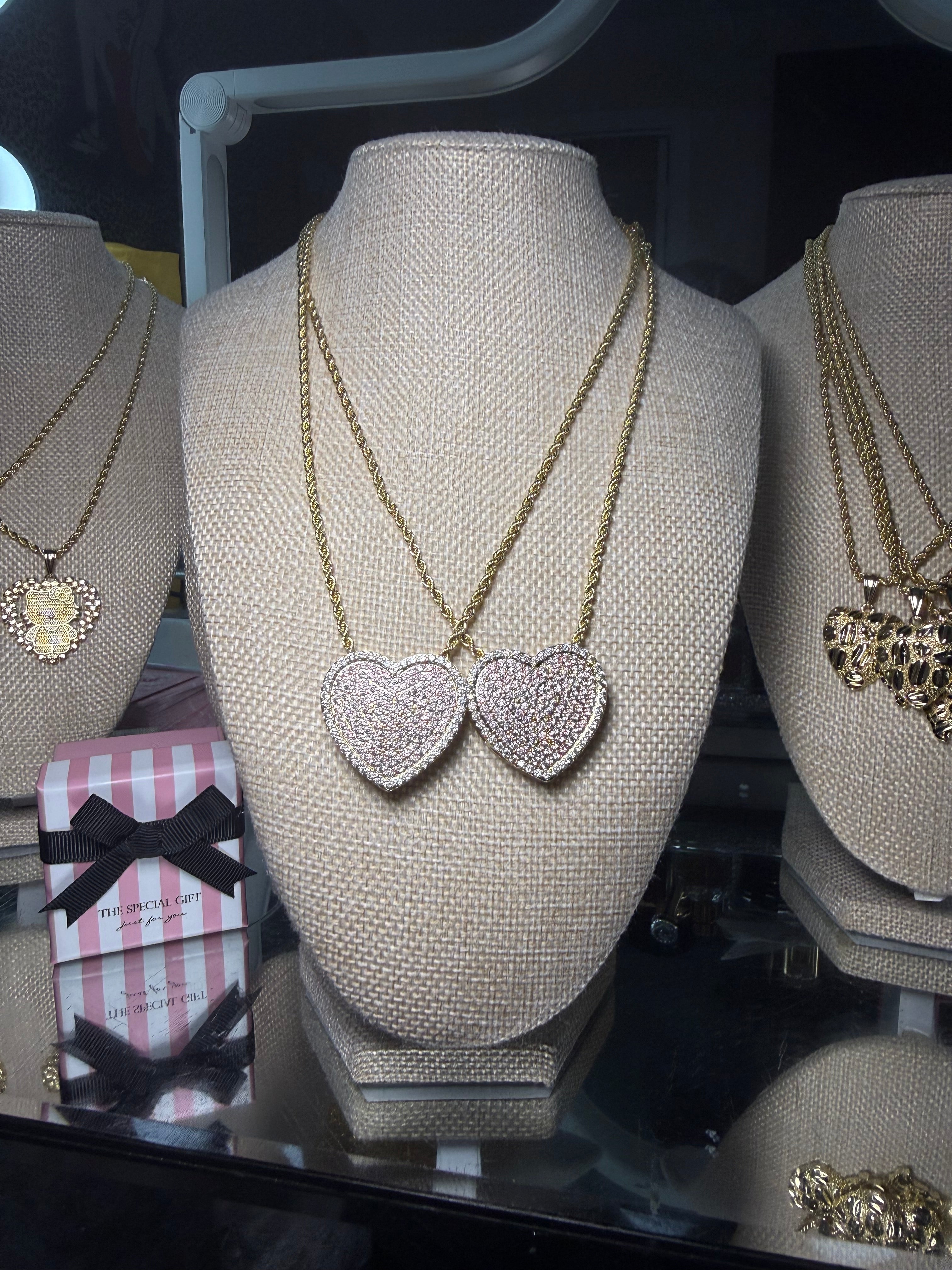ICED HRT NECKLACE LARGE