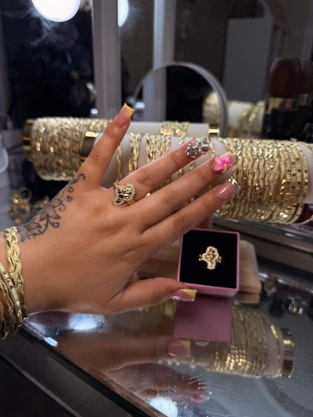 VINTAGE LUX NUGGET ROLEX RING