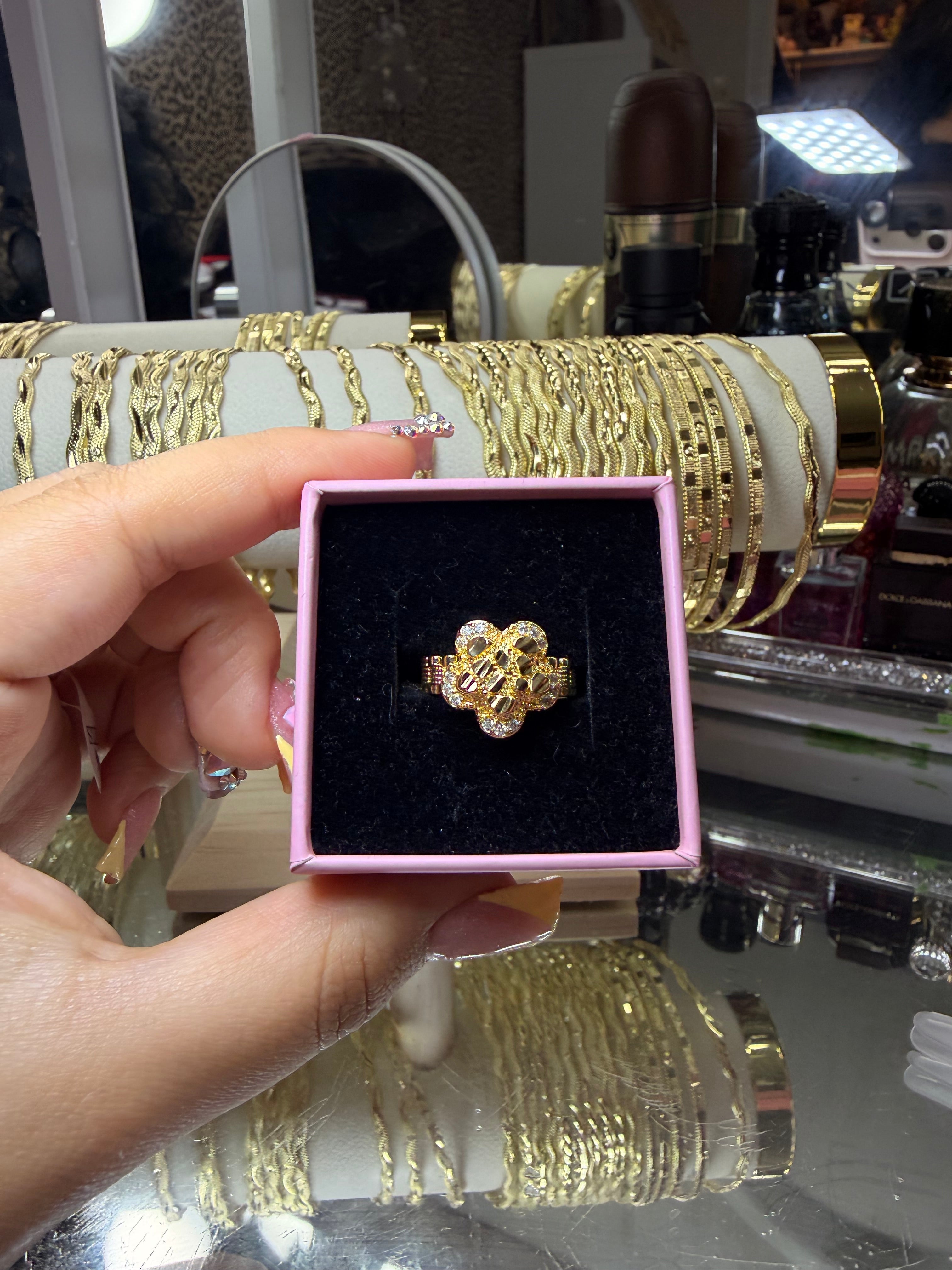 FLOWER NUGGET ROLEX RING
