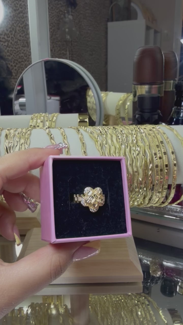 FLOWER NUGGET ROLEX RING