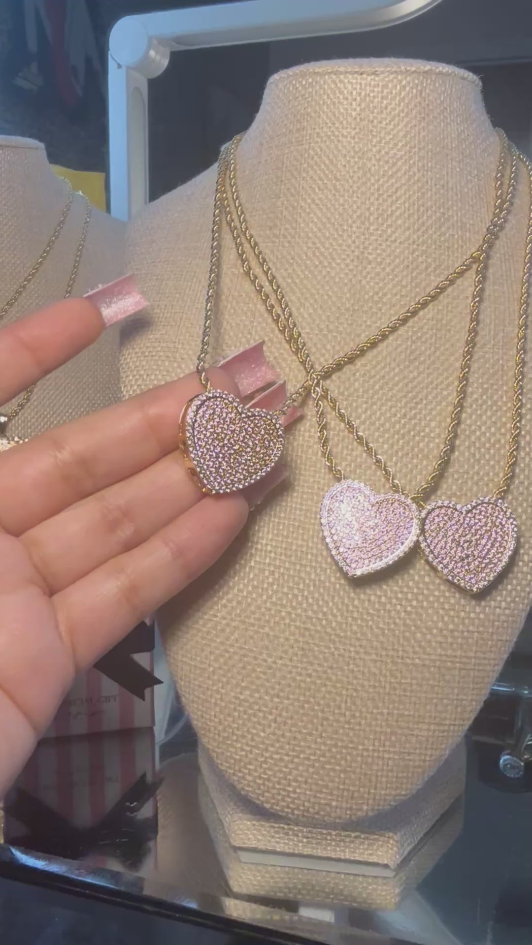 ICED HRT NECKLACE SMALL