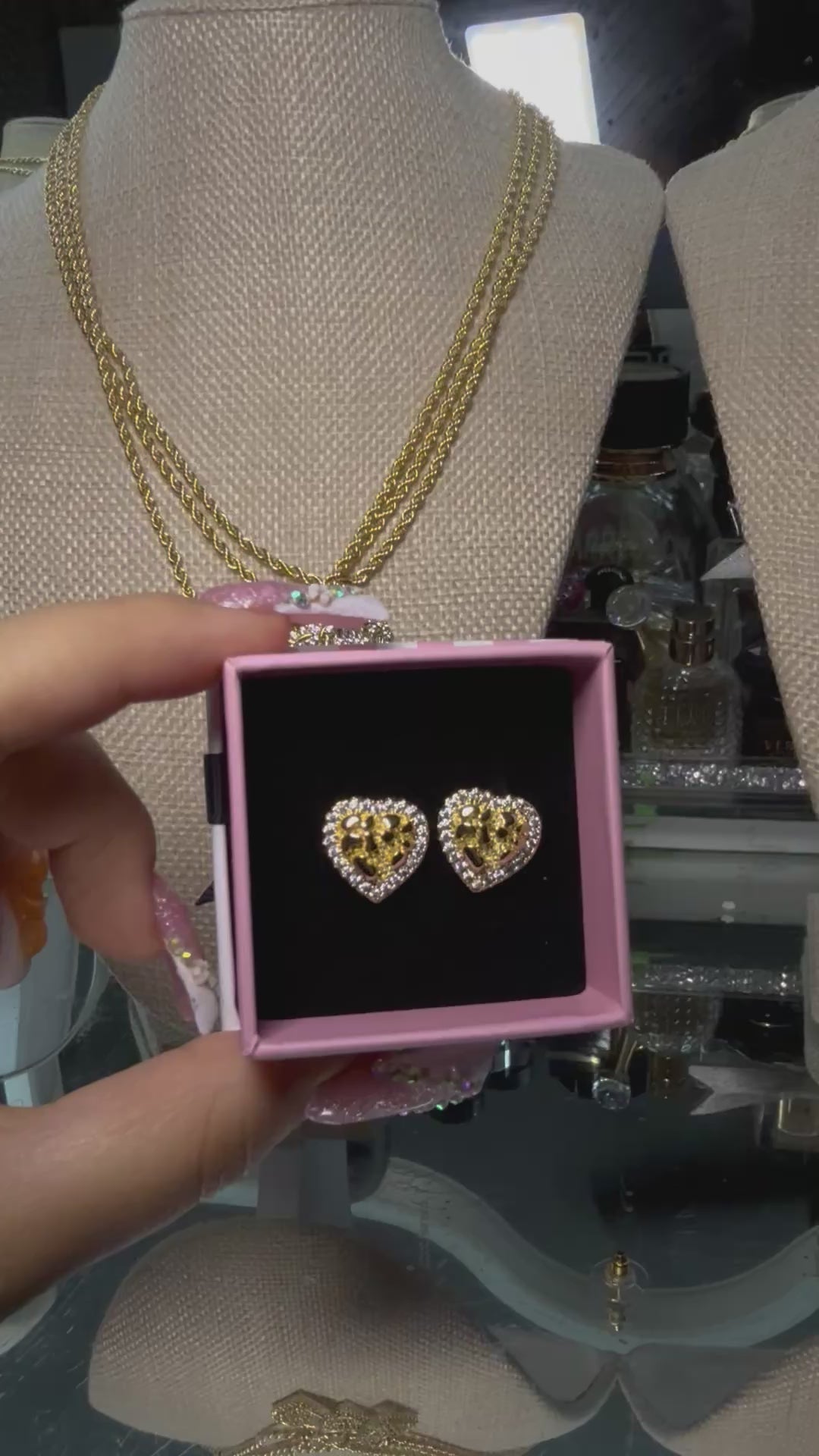 DMND HRT NUGGET EARRINGS